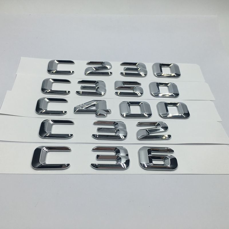 black /" C230 /" High quality Rear Trunk Emblem Decal Badge FOR Mercedes Benz C230