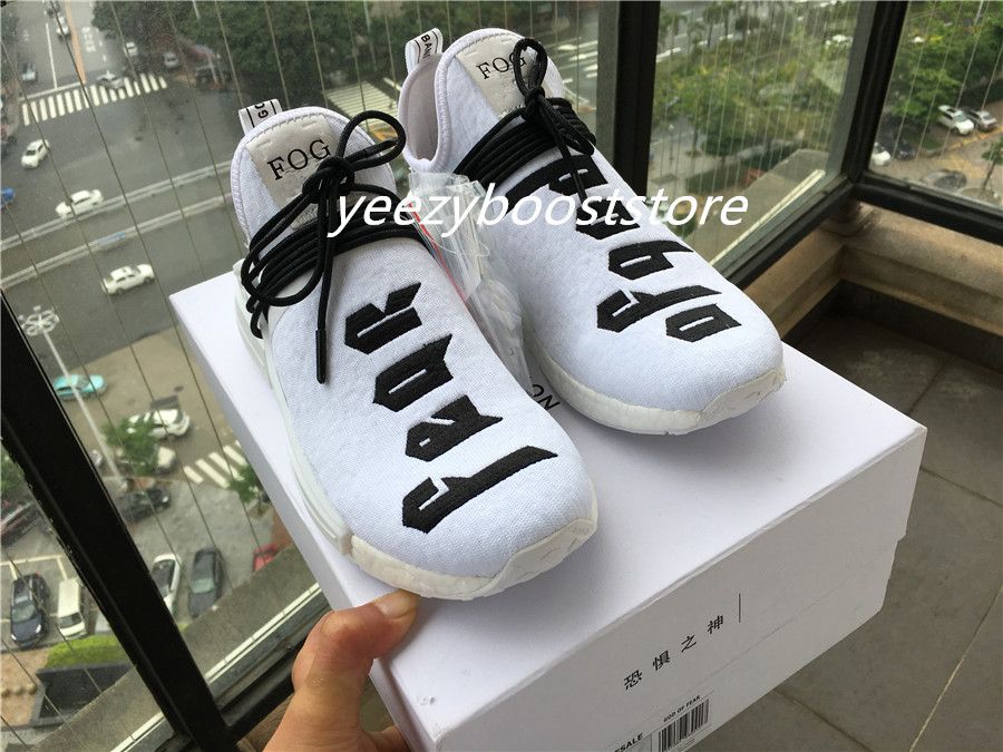 nmd human race fear of god fog shoes