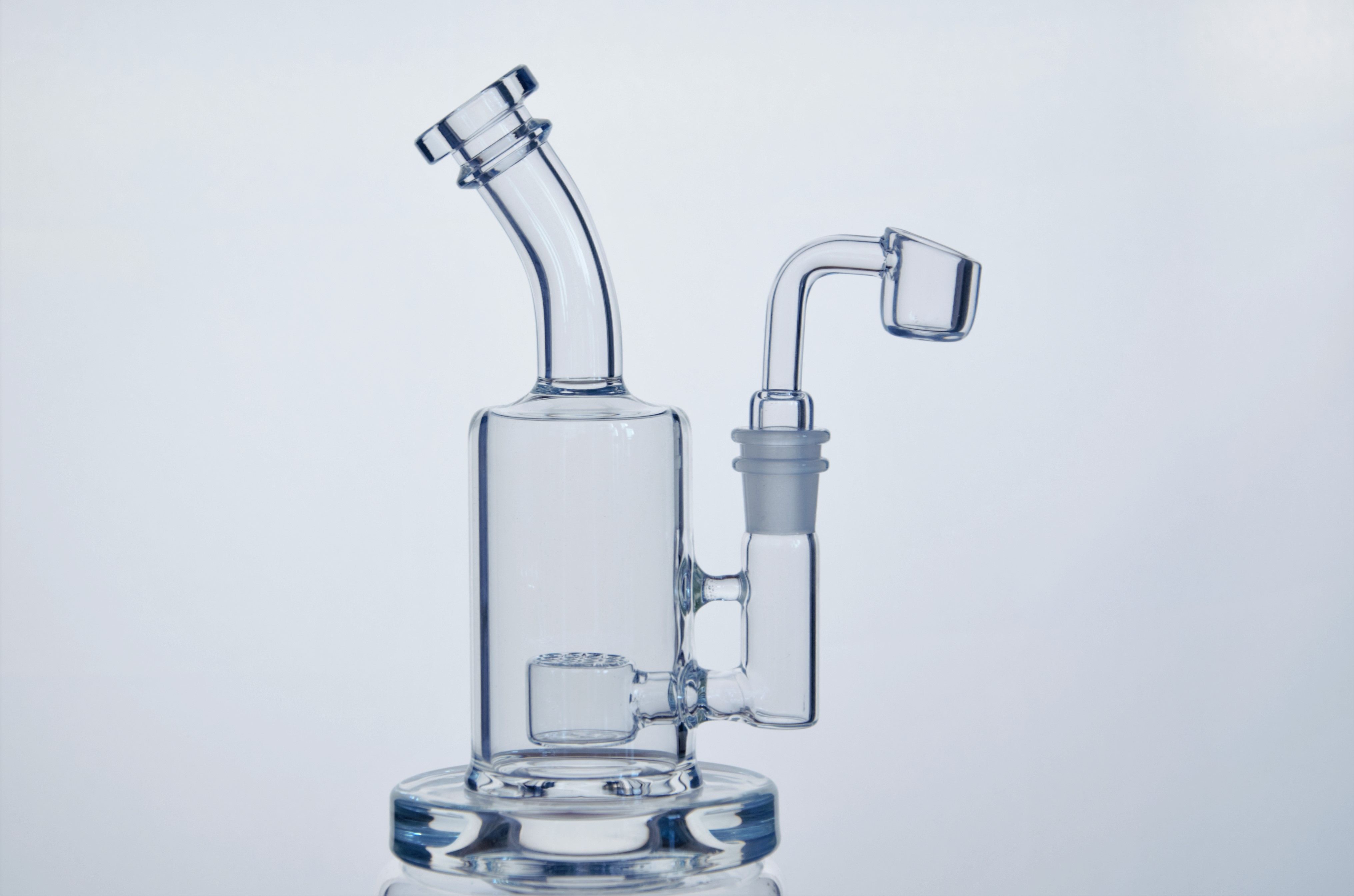 7 Inch CCG Oil Rigs Dab Rigs Bongs With Seed Of Life Perc 14.5mm Female Joint Thick Base Glass