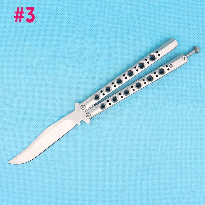 Classic Butterfly Knives Bailisong Butterfly Knife 440C Satin Blade EDC Pocket Knife Knives With