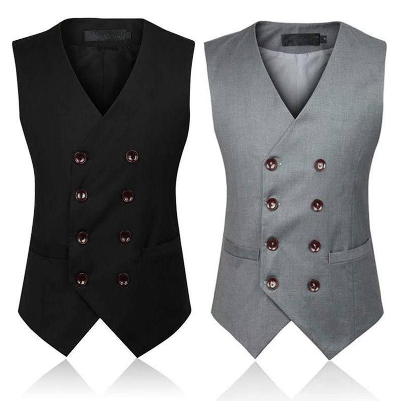 Moda Asiatica Uomo Doppio Petto Slim Chaleco Gilet Di Cotone Senza Maniche  Vestito Vest Vestitino Maschile Da 26,8 € | DHgate Italy