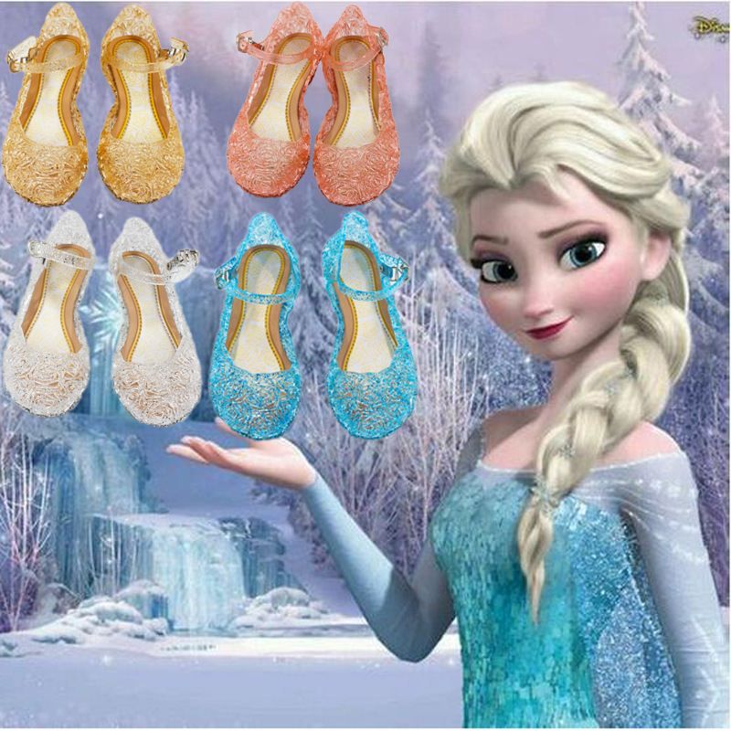 Compre O Melhor E O Mais Recente BRAND Crianças Congeladas Sapatos Frozen  Elsa Cristal Sapatos Cinderella Meninas Princesa Sapatos Para Crianças  Verão Comércio Cristal Sandálias Frete Grátis | DHgate.Com
