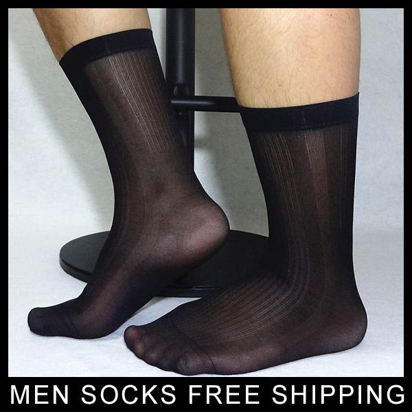 Herren Nylon Seide Socken Transparent Dünn Formale Kleid Socke Sexy