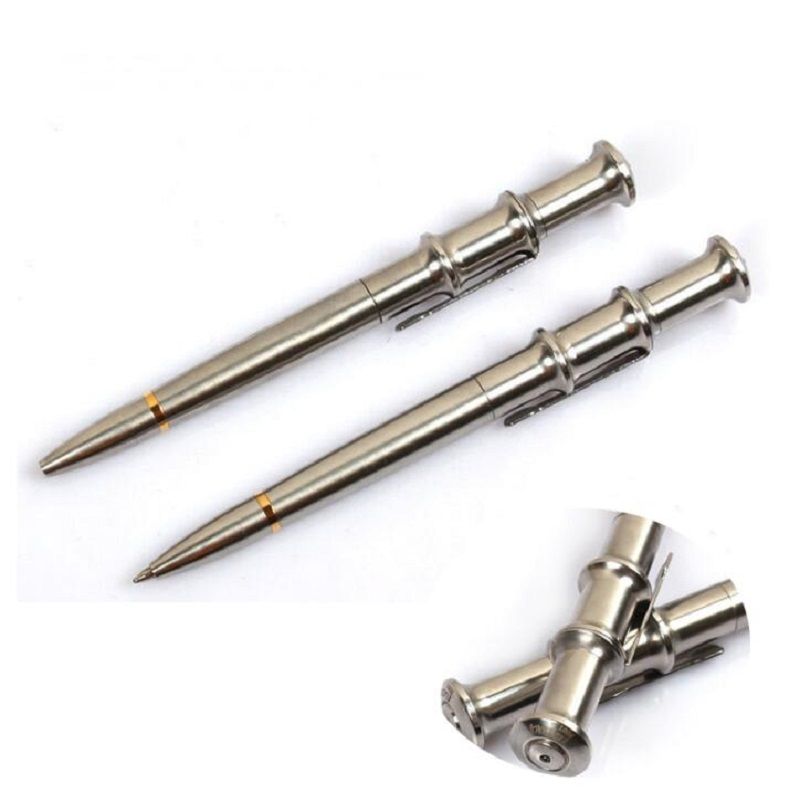 Wholesale B001 Full Stainless Steel Tactical Pens Outdoor Self Defence Pen Gift Pen Edc Outdoor