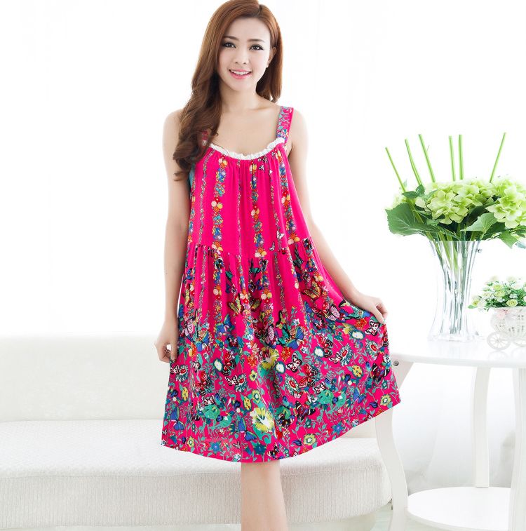 sleeveless night dress for ladies