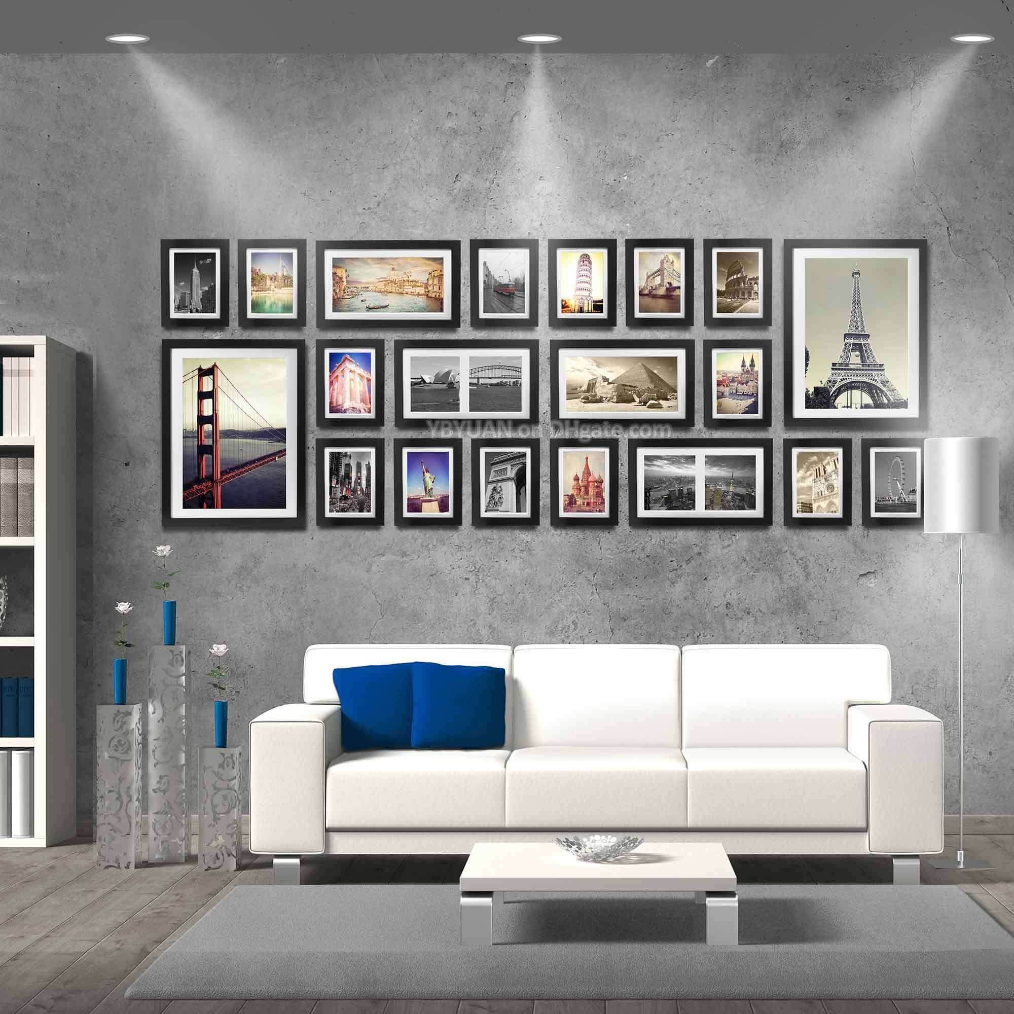 2022 Wood Photo  Frame  Gallery  Wall  Large Modern Style Flat 