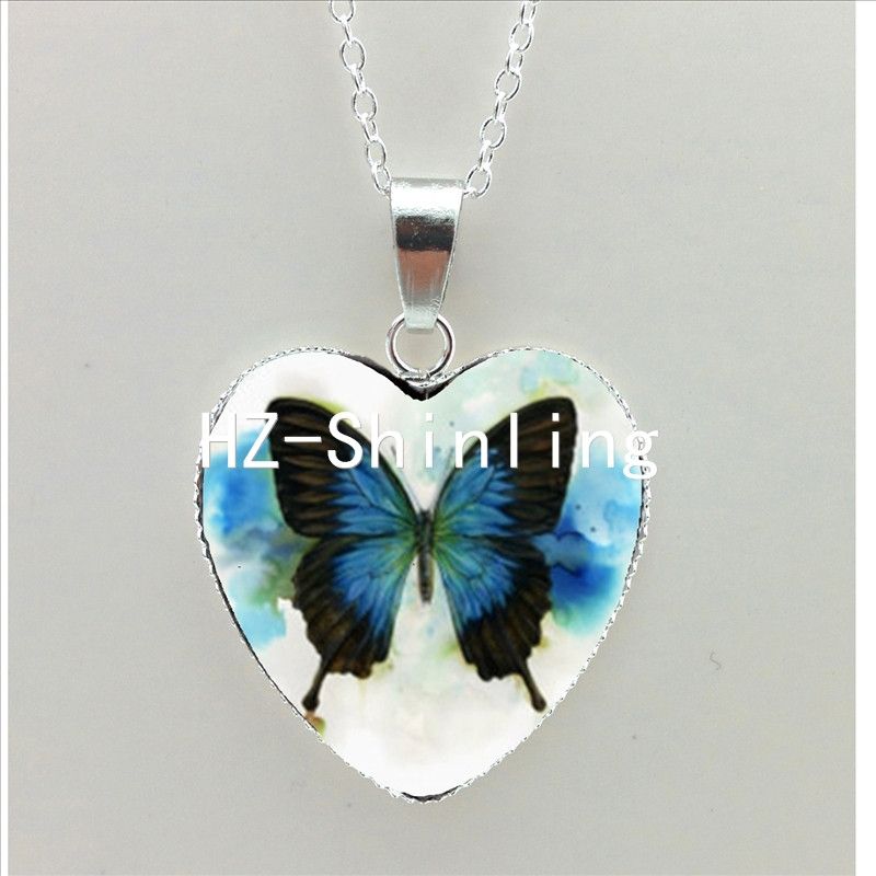 Dulces Nuevos Pendientes De Cristal De Corazón De Mariposa Dulces Nuevos Pendientes De Cristal De Corazón De Mariposa