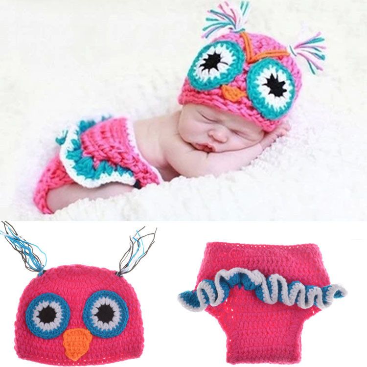 Newborn Baby Owl Photography Props Design Hat Newborn Photo Props