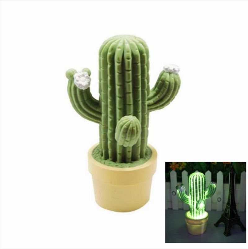 2019 Cute Kids From Novelty lead3 Lamp Bedroom Gift Lighting Children LED Decoration 62 Light Table Night Lights Bedsdie Light Night Cactus WrCxBdoe