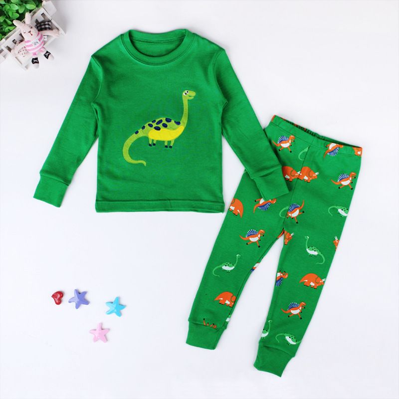 Set pigiama per bambini con dinosauro modello Notte Tuta Bambini Cartoon Sleepwear 