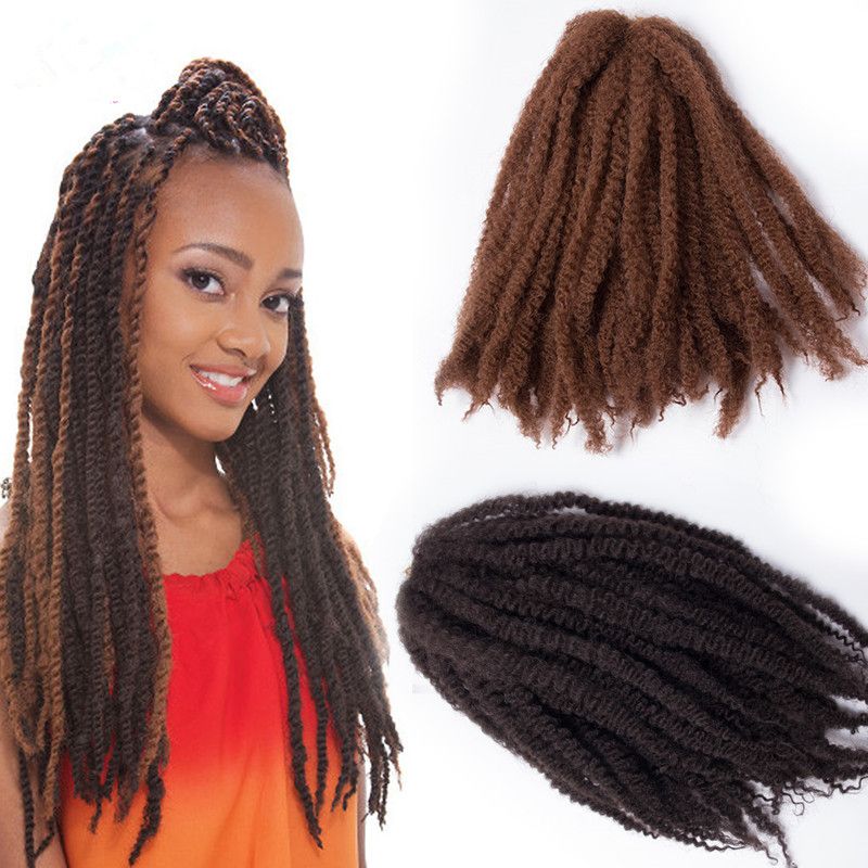 2020 Afro Kinky Curly Twist Marley Braid Hair Extension Synthetic
