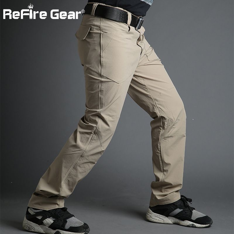 ReFire Gear Mens Quick Dry Tactical Pants Summer Lightweight Outdoor Hiking Cargo Trousers