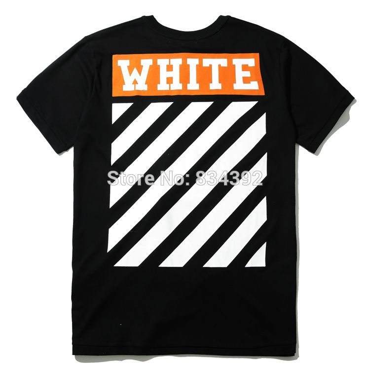 2016ss Off White C/O Classic Striped Print Base T Shirt Summer ...