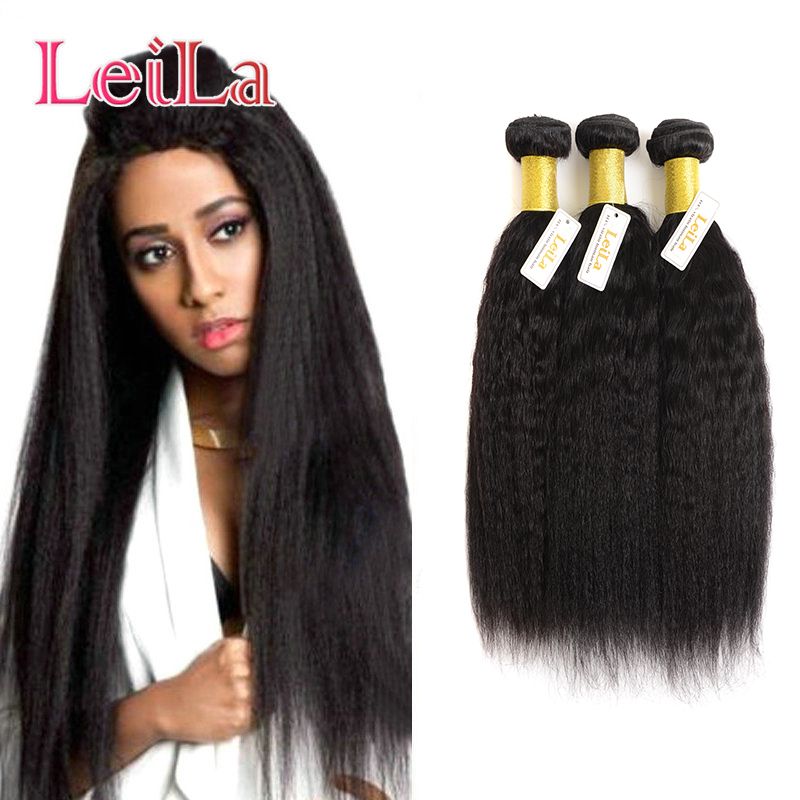 Cheap Indian Unprocessed Human Hair Kinky Straight Bundles Coarse