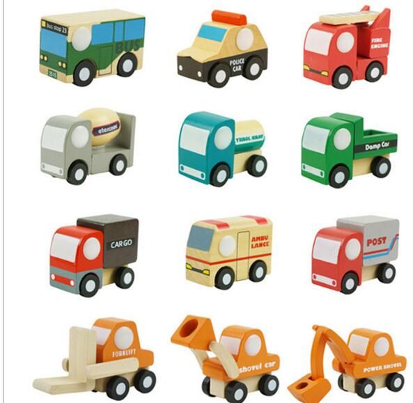 small wooden trains