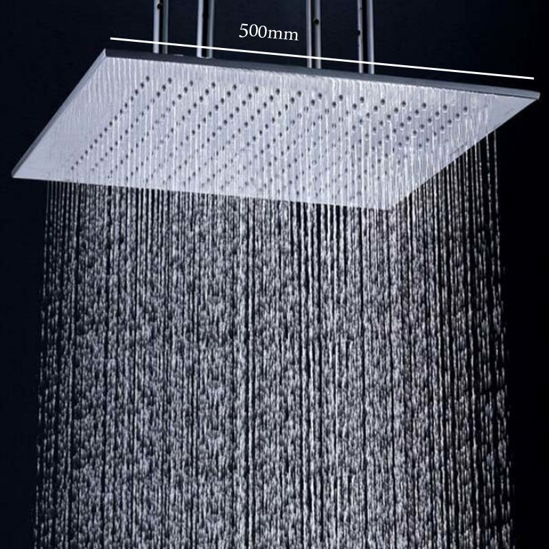 2019 Top Square Showers 20 Inch Large Rain Showerhead Brass Chrome Bathroom Ceiling Shower Accessories High Quality From Splendid Store 546 74