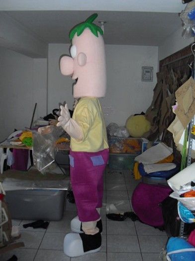 MASCOT Phineas and Ferb mascot costume custom cartoon character cosply adult size carnival costume 62 MASCOT Phineas and Ferb mascot costume custom cartoon character cosply adult size carnival costume 62