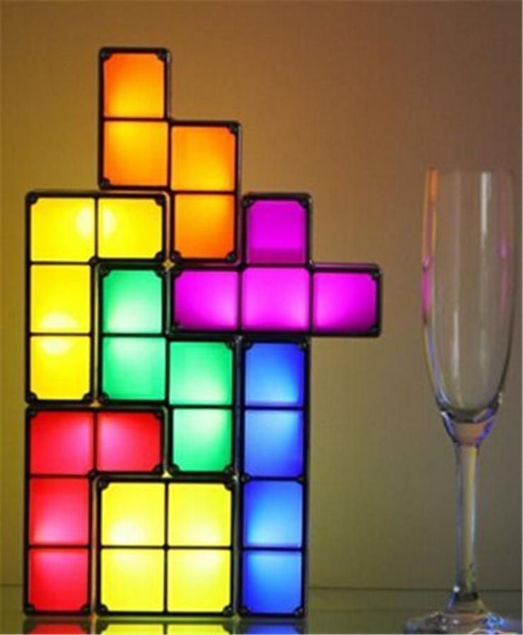 tetris stackable led lamp