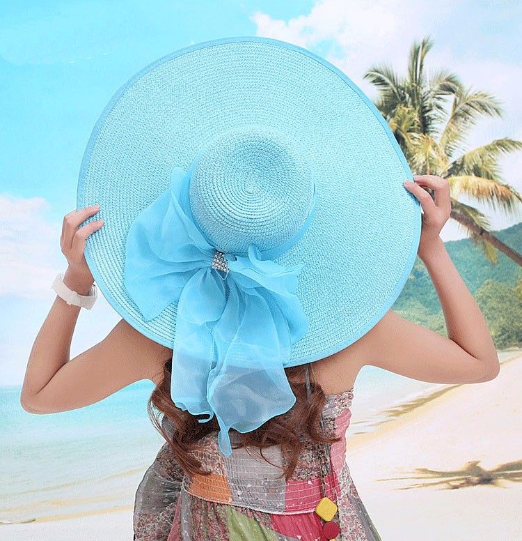 2017 Straw Hats For Womens Female Summer Ladies Wide Brim Beach Hats