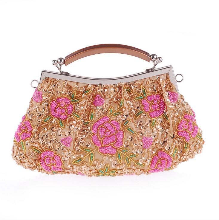 pink rhinestone bolsa