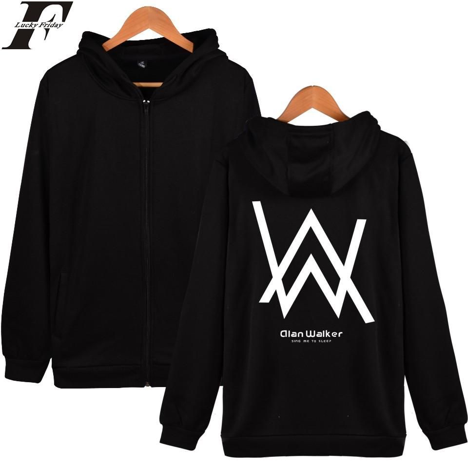 Al por mayor- LUCKYFRIDAYF Alan Walker DJ Sudadera con capucha Invierno Hombre con capucha