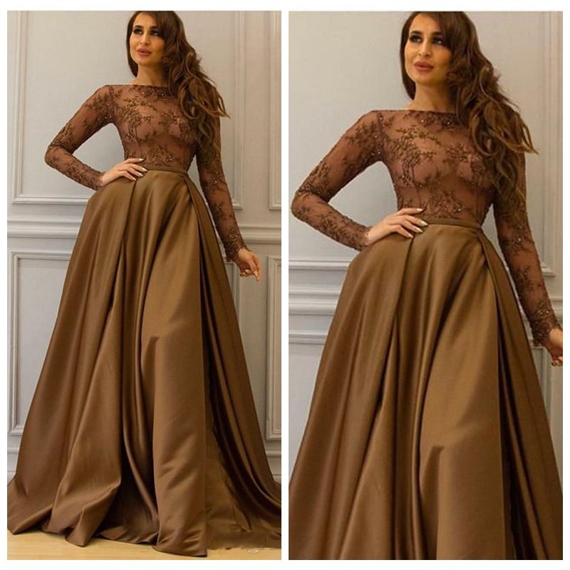 robe de soiree marron