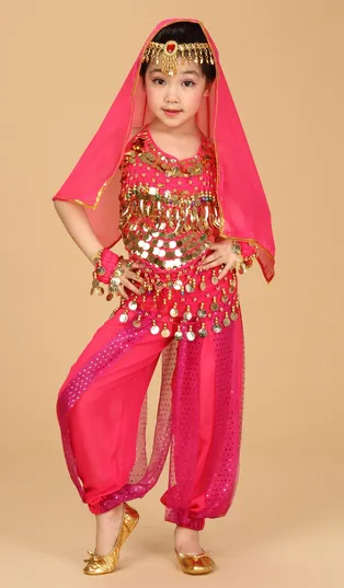 Niños en India trajes de baile de Xinjiang niños Traje de la Niñas