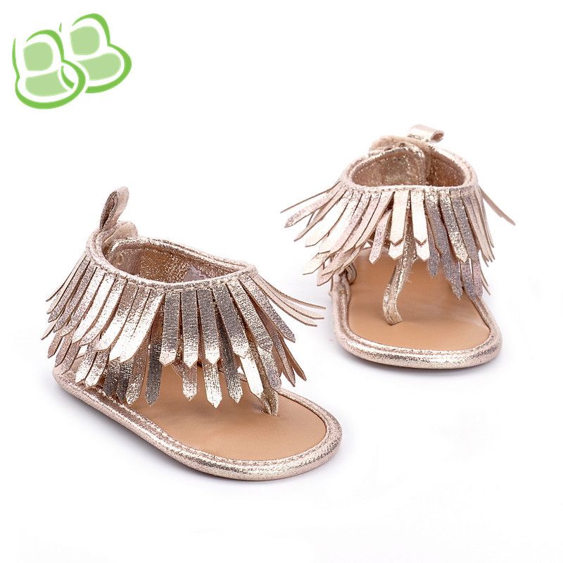 infant girl gold sandals