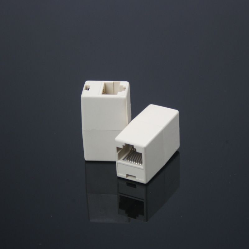 100pcs RJ45 Modular 8P8C Coupler ethernet Network Extension Female FF Adapter