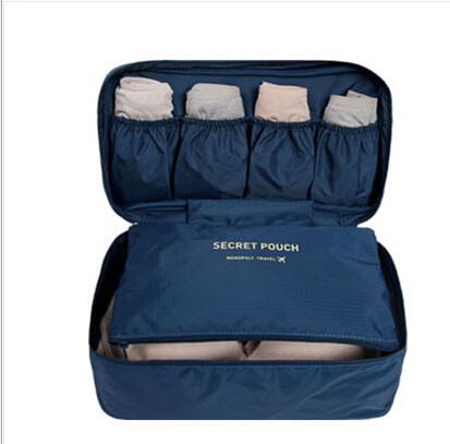 Bleu Sacs de Rangement pour Bagages de Voyage pour sous-v/êtements de Soutien-Gorge Organisateur de Valise pour Lingerie Sac Portable Sacs de Rangement pour Articles de Toilette