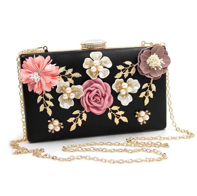 small black suede clutch bag