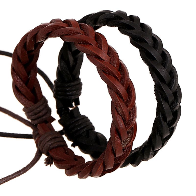 Mens Womens Braided Leather Bracelets For Women Men Punk Rope - Womens Braided Leather Bracelet Mens Womens Braided Leather Bracelets For Women Men Punk Rope - Womens Braided Leather Bracelet