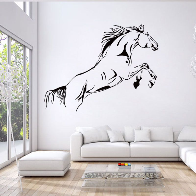 New Cartoon Running Horse Wall Stickers Removable Vinyl Room Decal Art Mural Home Decor Decals Nursery On From Kity12 6 54