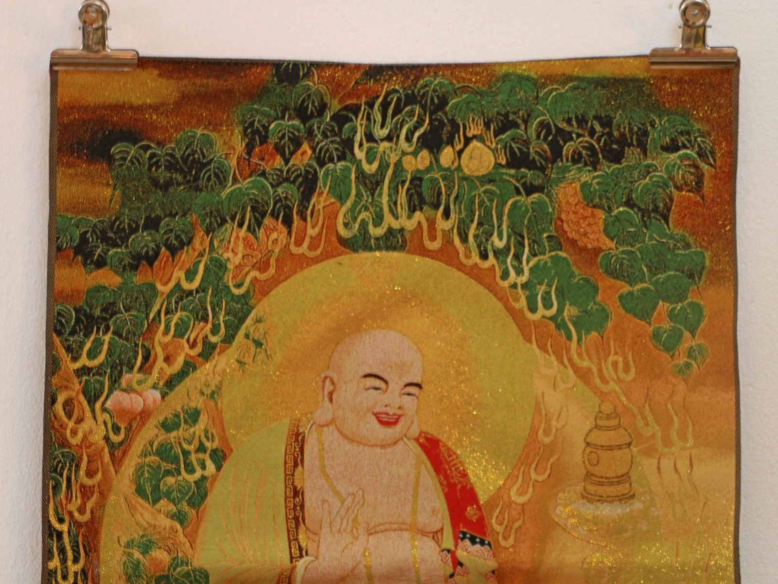 Tibet Collectable Silk Hand Painted Painting Tiger Thangka