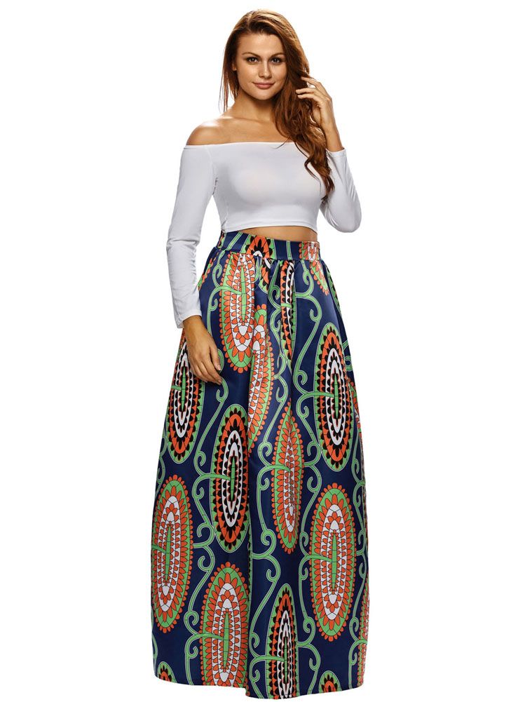 tribal maxi skirt