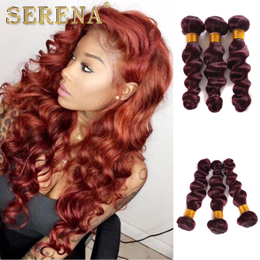 Mink Brazilian Curly Virgin Hair Bundles 99j Color Human Hair