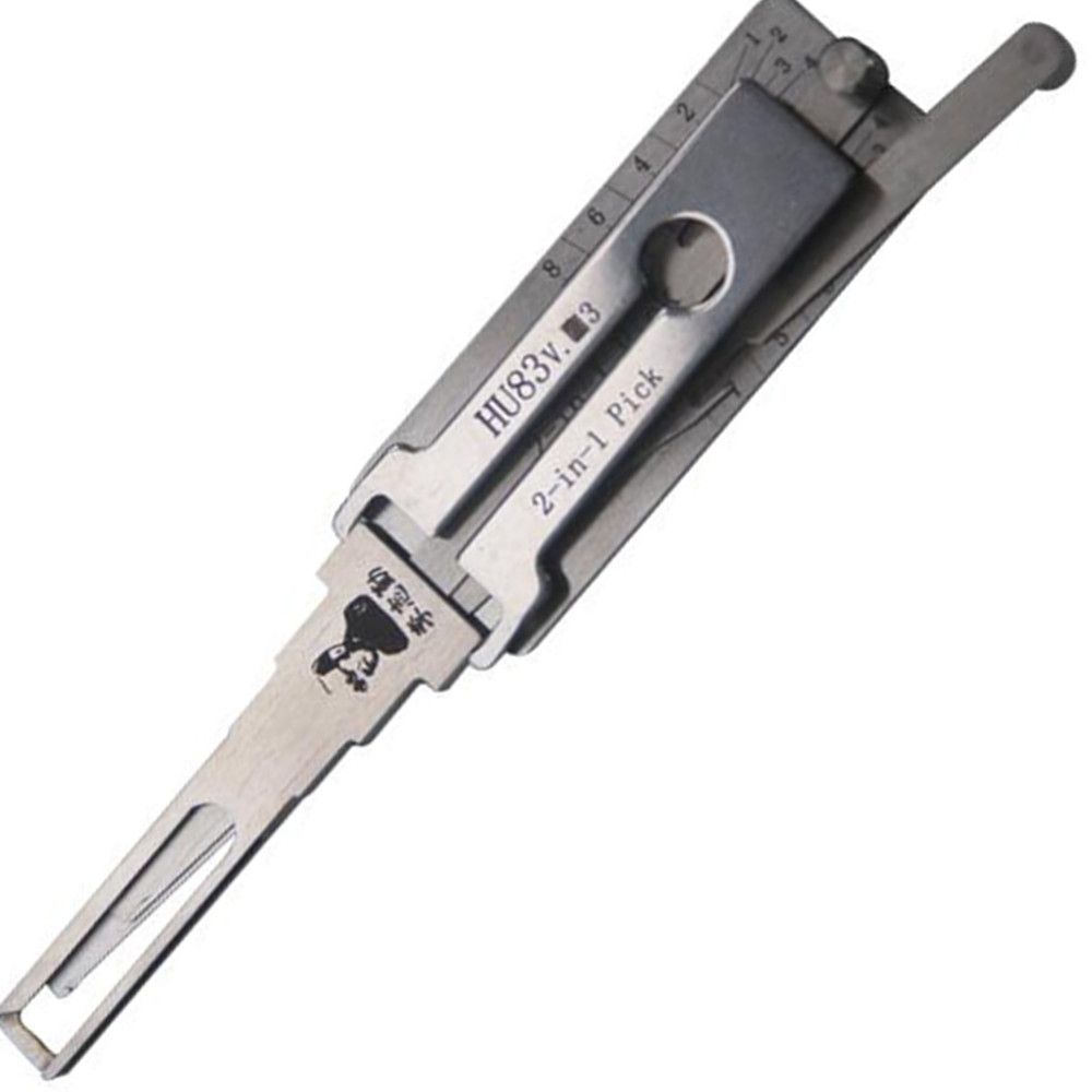 Lishi Lock Pick Tool 2 In 1 Car Door Lock Pick Decoder Hu83 Unlock