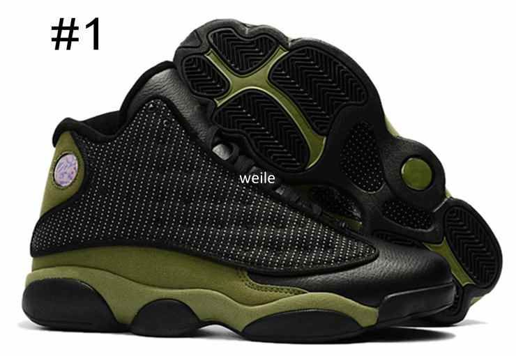 olive green and black 13s