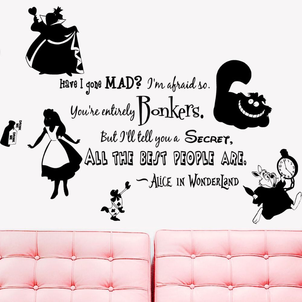 Grosshandel Kw31714 Alice Im Wunderland Kaninchen Katze Uhr Wand Vinyl Aufkleber Wohnkultur Abnehmbare Wandkunst Wandbilder Papier Von Fst1688 12 12 Auf De Dhgate Com Dhgate