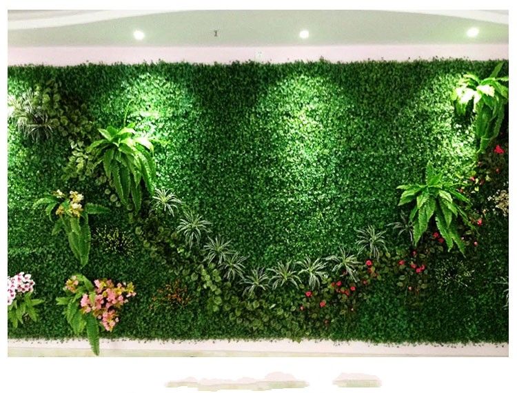 oobest La Hierba Artificial del Helecho Verde plástico Deja la decoración casera del Banquete de Boda de Bush los 45cm