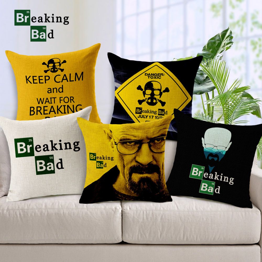 Cushion Cvoer Vintage The Breaking Bad Pillow Case Cotton Linen