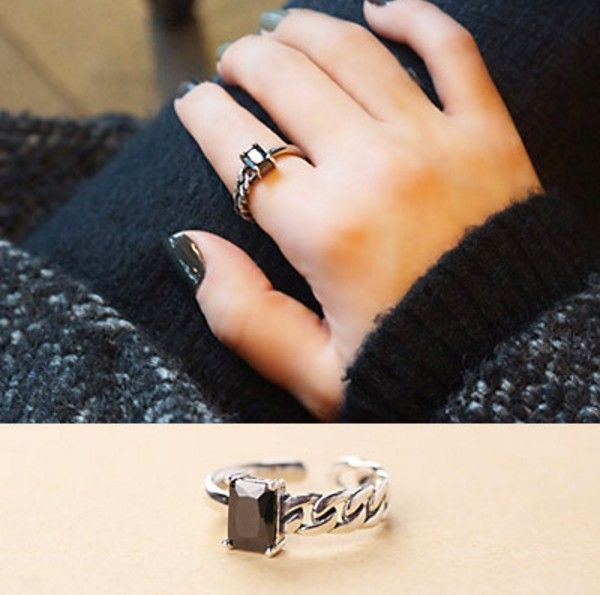 silver rings with stones for women