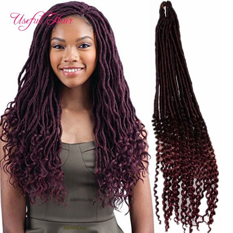Ombre Brown Havana Mambo Dreadlocks Goddess Crochet Braids 18inch