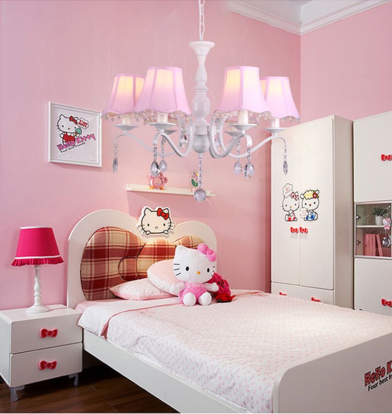 grosshandel american kinderzimmer kronleuchter madchen prinzessin pink tuch einfache europaische mittelmeer schlafzimmer eisen kristall kronleuchter boutique lichter von britlightingfactory 161 34 auf de dhgate com dhgate
