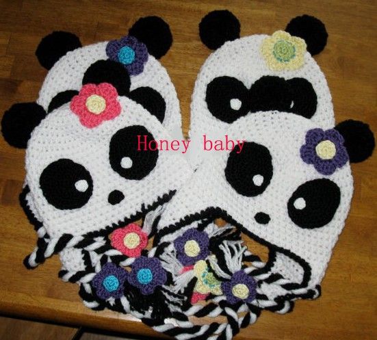 crochet panda hat