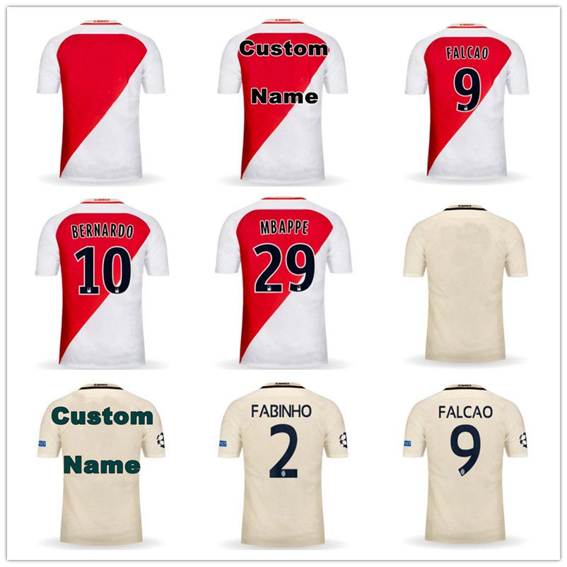 Hot Sale 16 17 Monaco Home 3rd Soccer Jersey 16 17 Monaco Fabinho Falcao Bernardo Germain Mbappe Jersey From Kobe 16 16 23 Dhgate Com