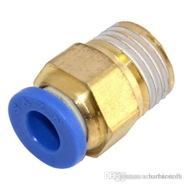 Empuje neumática uno de latón para conectar Roscado Macho Recto 1//4/" Od 8mm NPT