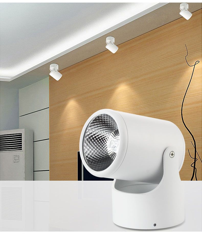 2019 Cob Led Spotlight Ceiling Mounted Light Downlight Rotation Guide Clothing Store Spotlights Museum Library Focus Lighting Ac85 265v From