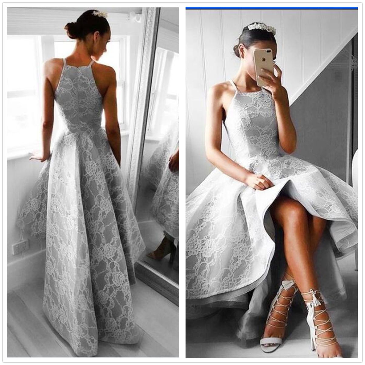 Grey High Low Bridesmaid Dress Shop, 59 