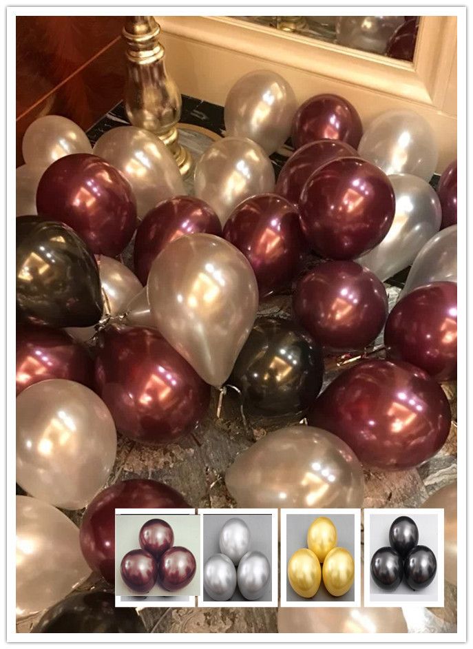 Silver Gold Balloons 12 Inch Pearl Color Latex Balloons 3 2 G